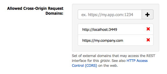 Cross-Origin Request configuration in groov Build