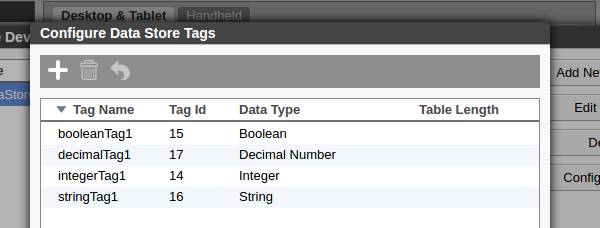 Sample Data Store tags